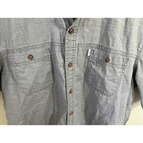 Bass Men's Short Sleeve Button Down Casual Shirt Green Size XL - Picture 2 of 4